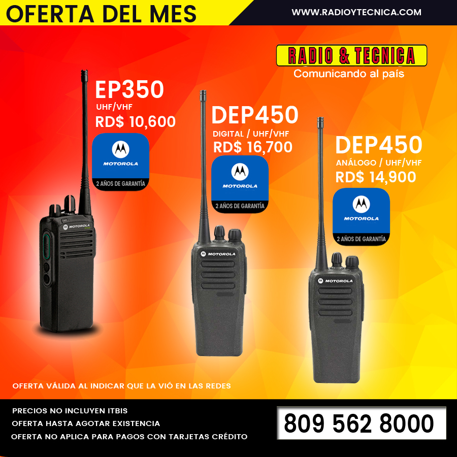 Radio y Técnica Venta y alquiler de radios Motorola